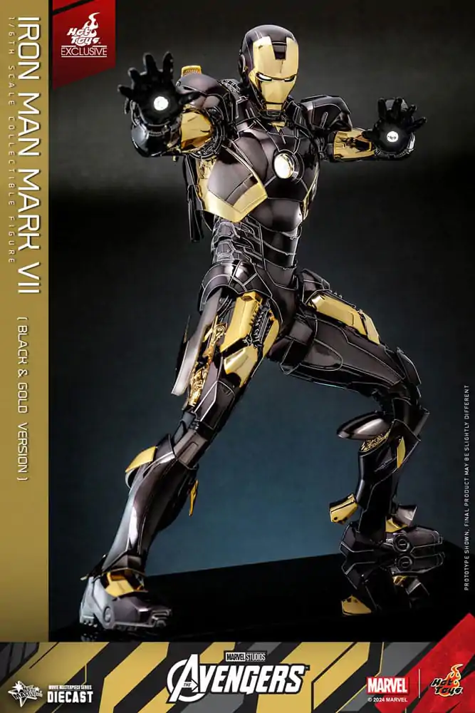 Marvel&#039;s The Avengers Diecast Movie Masterpiece akčná figúrka 1/6 Iron Man Mark VII (Black &amp; Gold Version) 32 cm produktová fotografia