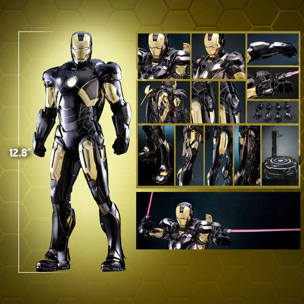 Marvel&#039;s The Avengers Diecast Movie Masterpiece akčná figúrka 1/6 Iron Man Mark VII (Black &amp; Gold Version) 32 cm produktová fotografia