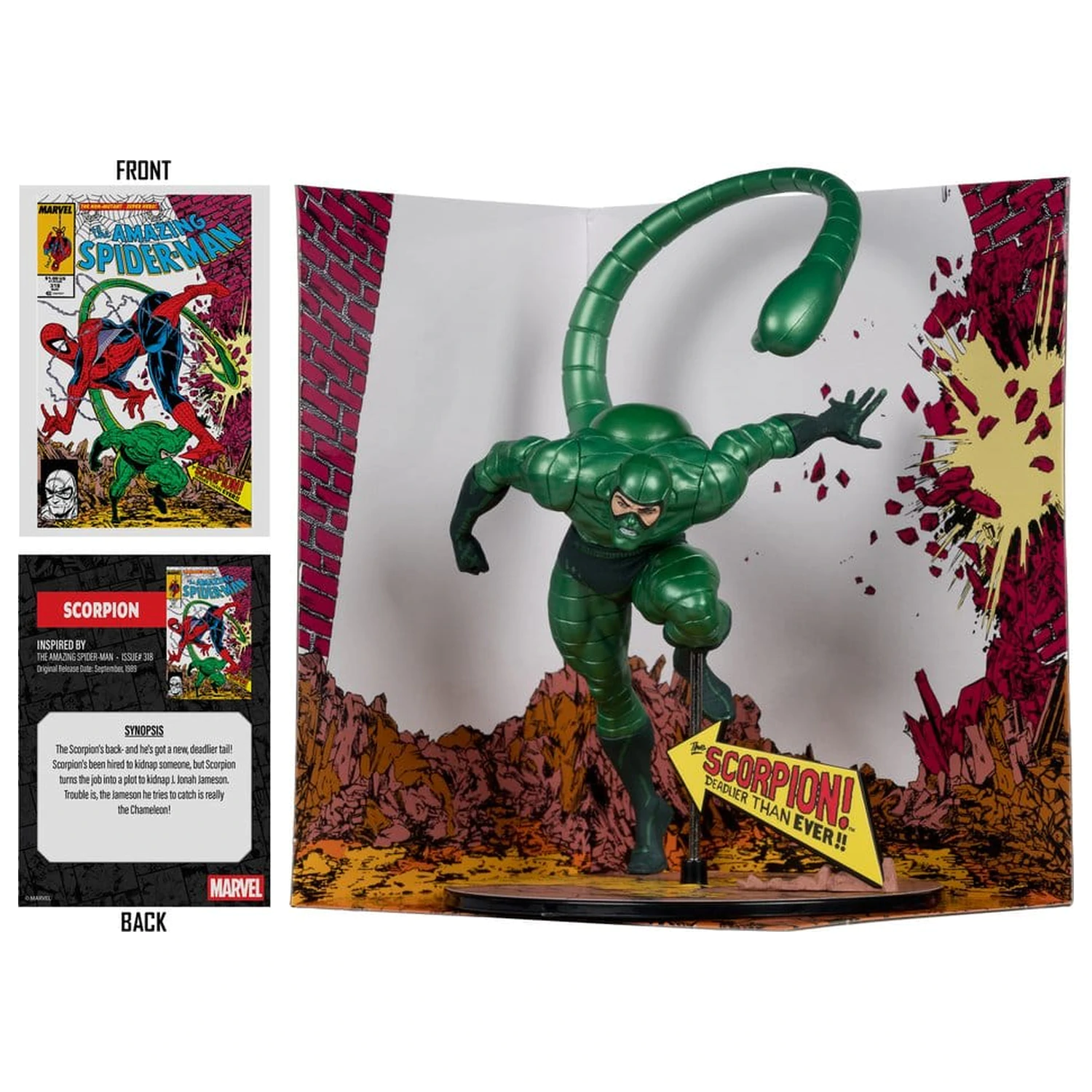 Marvel PVC socha 1/10 Scorpion (Metallic) (The Amazing Spider-Man #318) (Gold Label) 18 cm produktová fotografia