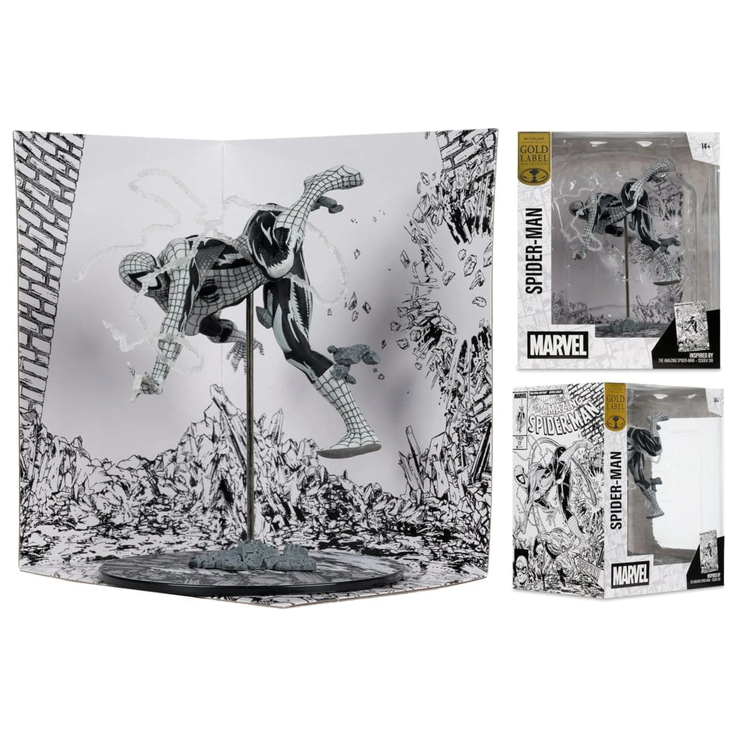 Marvel PVC socha 1/10 Spider-Man (Line Art) (The Amazing Spider-Man #318) (Gold Label) 17 cm produktová fotografia
