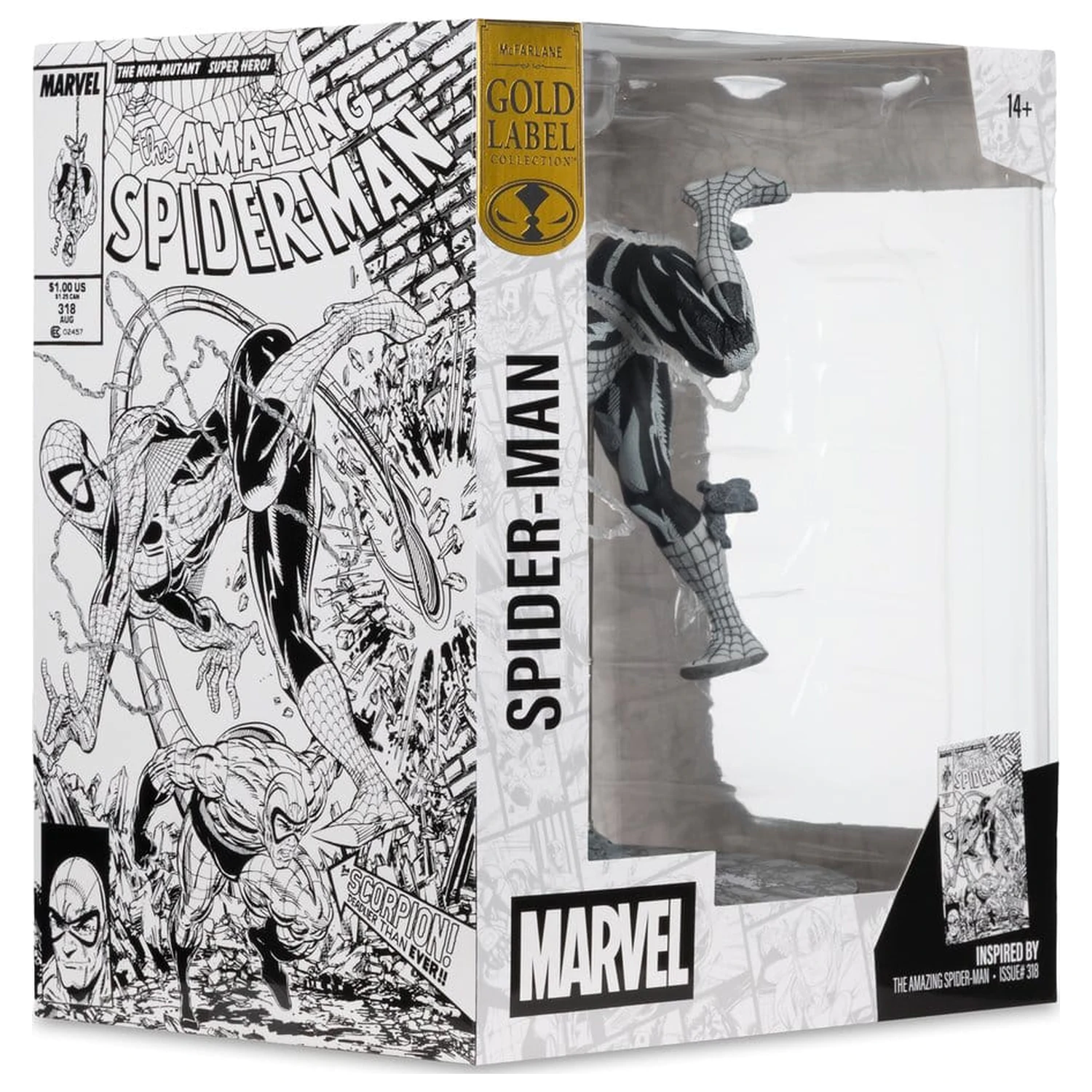 Marvel PVC socha 1/10 Spider-Man (Line Art) (The Amazing Spider-Man #318) (Gold Label) 17 cm produktová fotografia