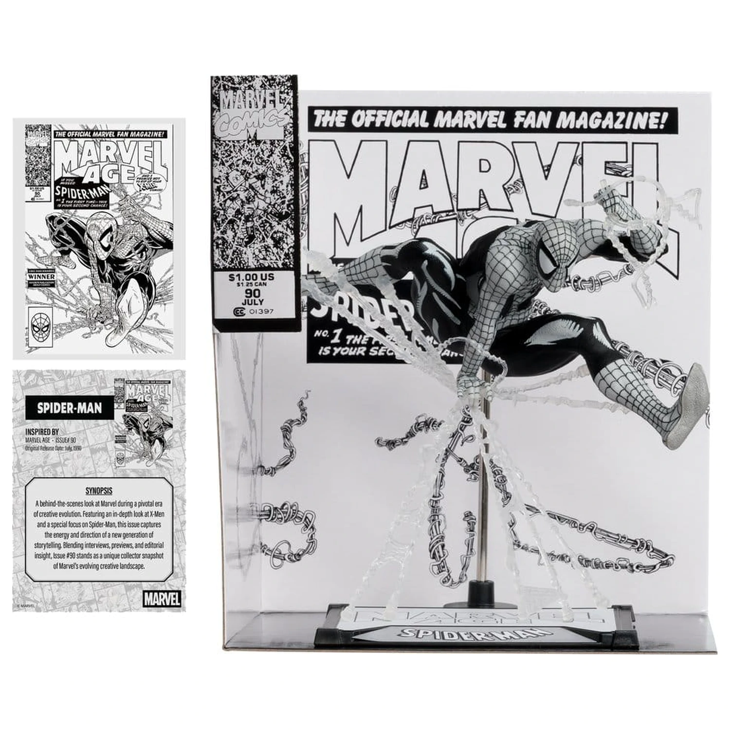 Marvel PVC socha 1/10 Spider-Man (Marvel Age #90) (Line Art) 18 cm produktová fotografia
