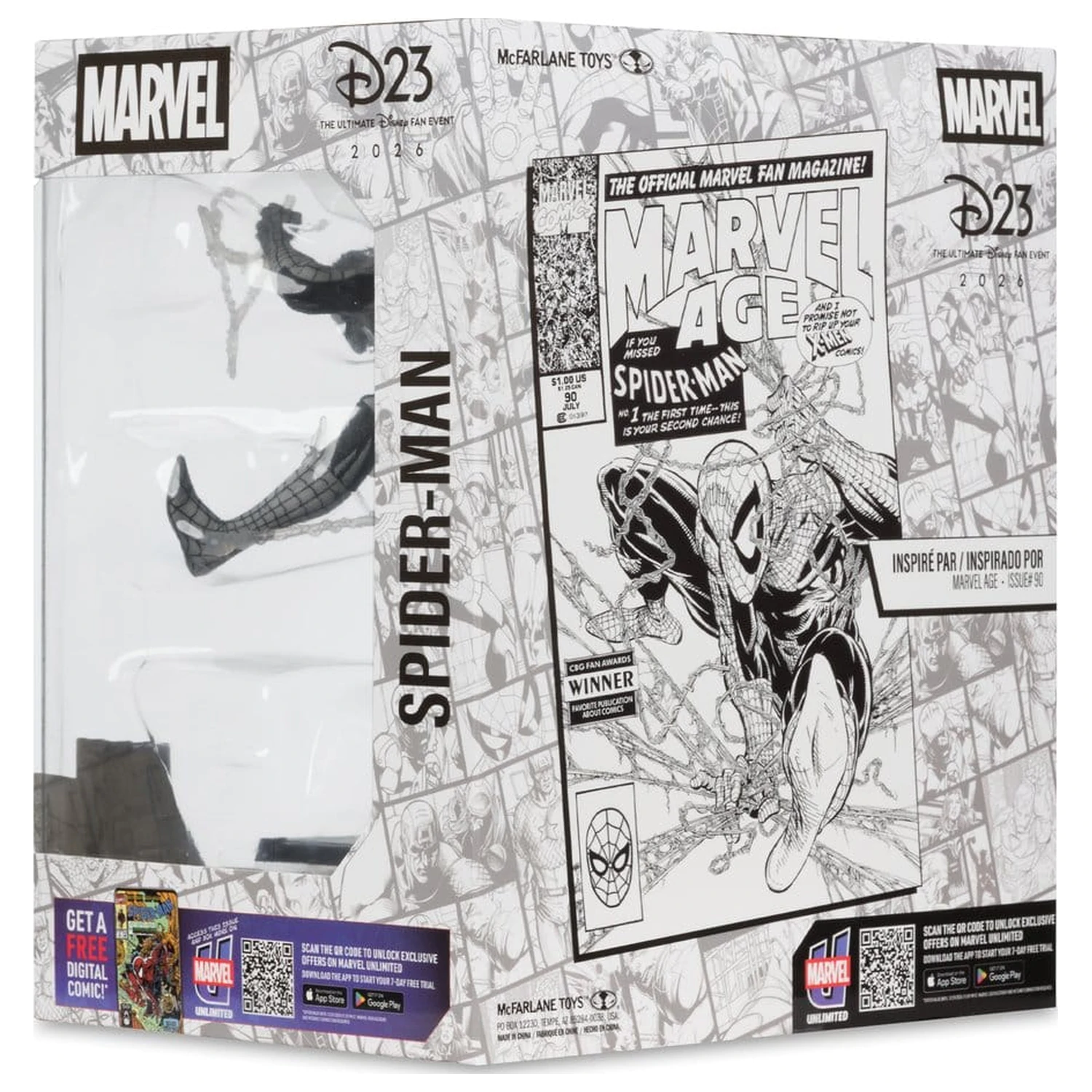Marvel PVC socha 1/10 Spider-Man (Marvel Age #90) (Line Art) 18 cm produktová fotografia