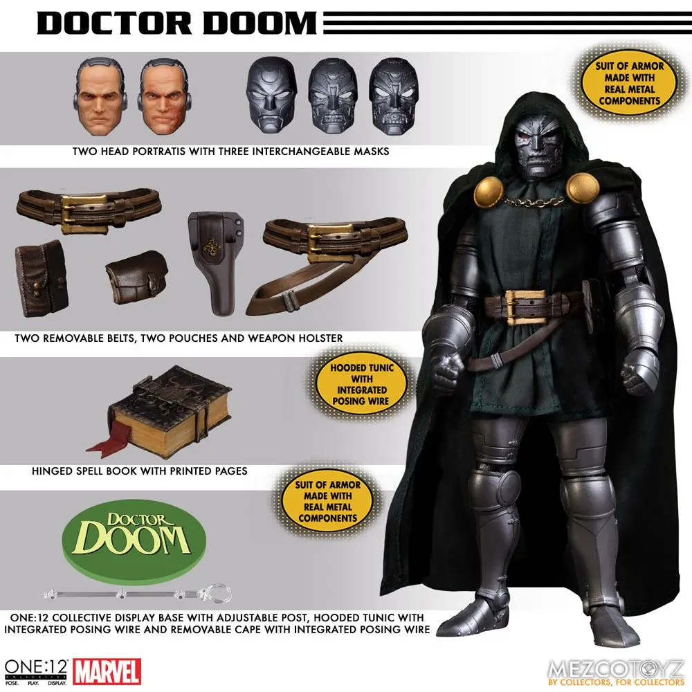 Marvel Akčná figúrka 1/12 Doctor Doom 17 cm produktová fotografia