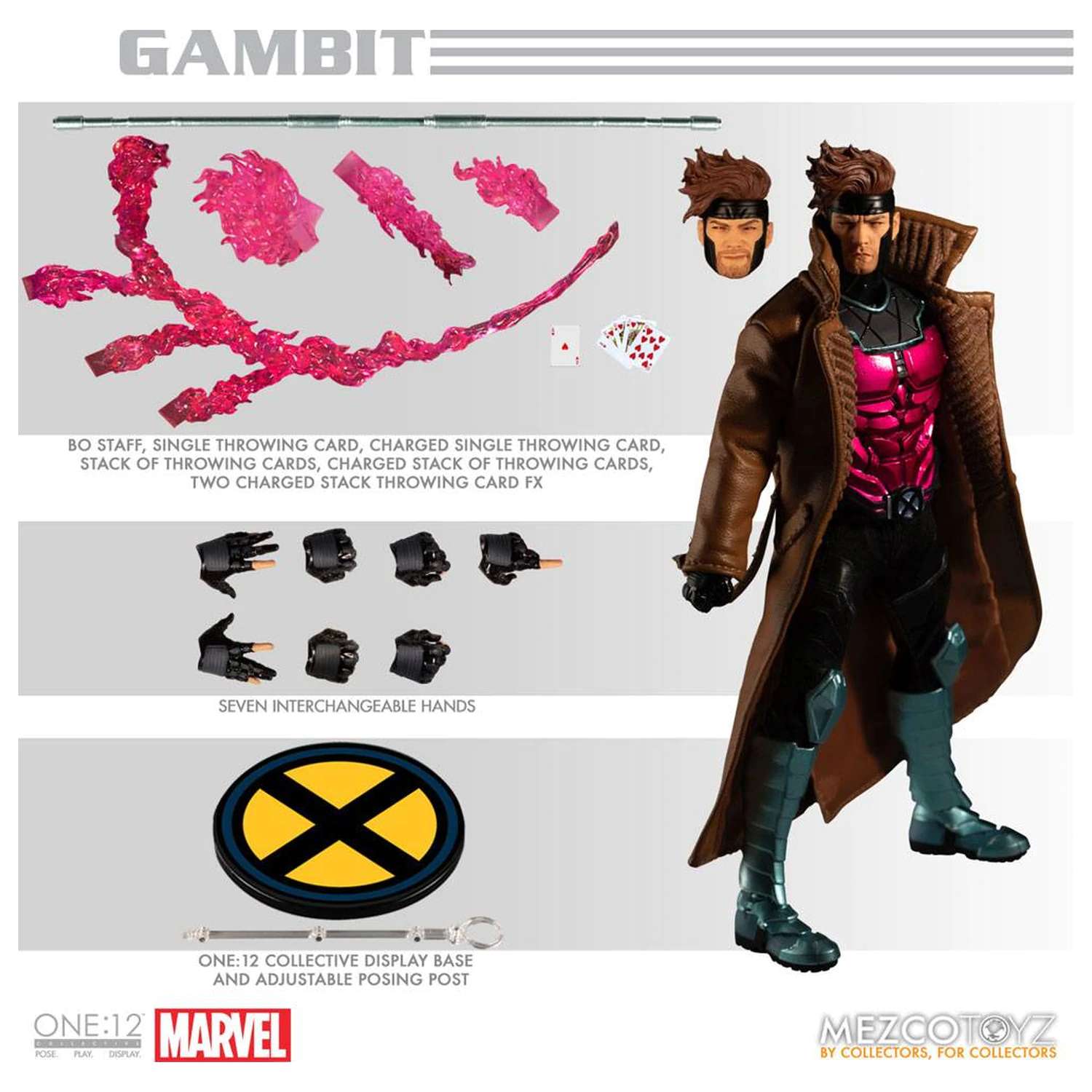 Marvel Akčná figúrka 1/12 Gambit 17 cm produktová fotografia