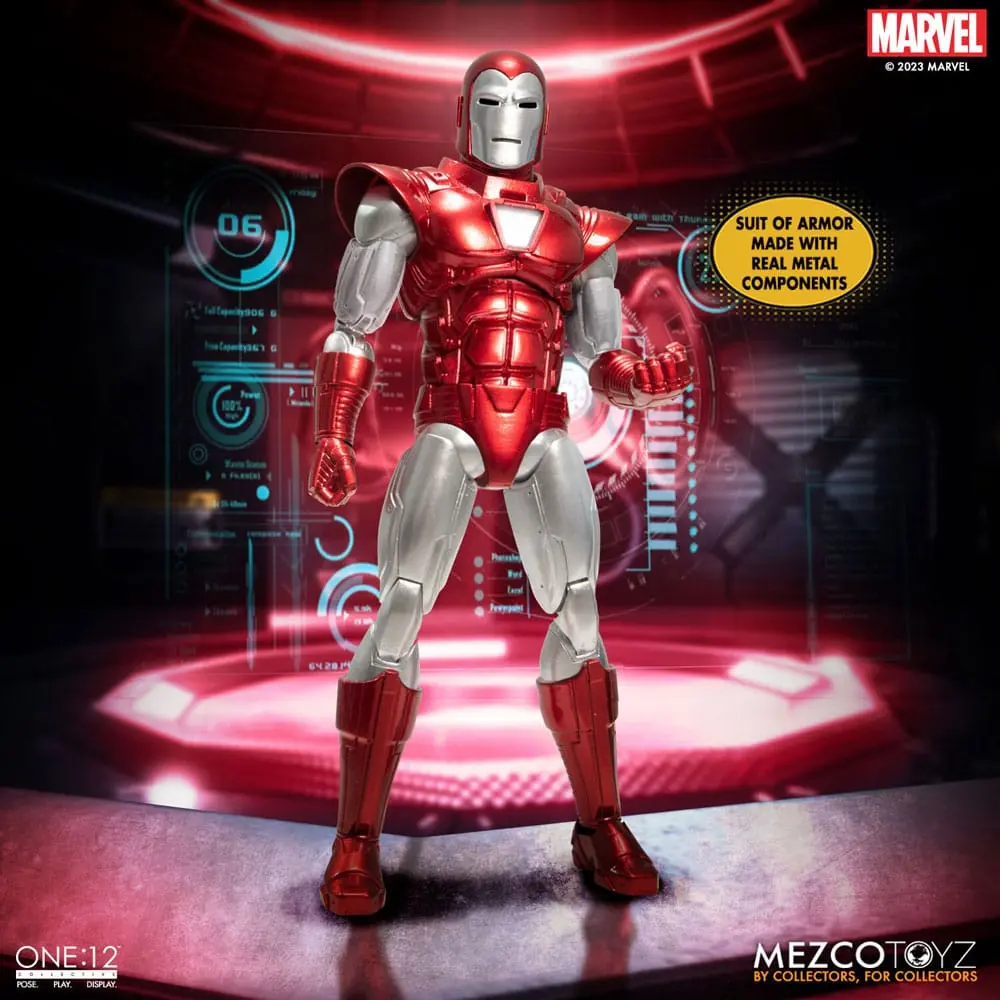 Marvel akčná figúrka 1/12 Iron Man (Silver Centurion Edition) 16 cm termékfotó