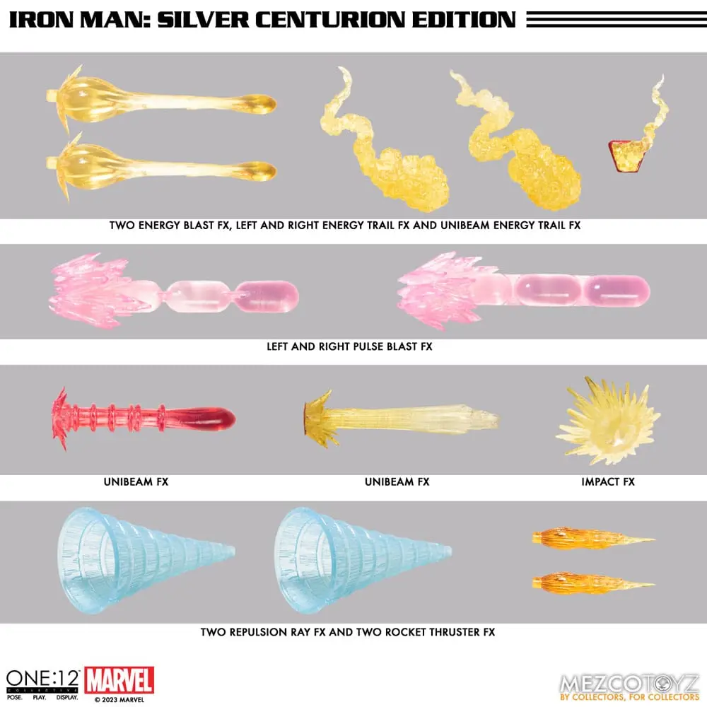 Marvel akčná figúrka 1/12 Iron Man (Silver Centurion Edition) 16 cm termékfotó