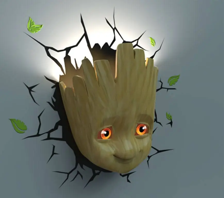 Marvel 3D LED Light Baby Groot Face 3D figúrka termékfotó