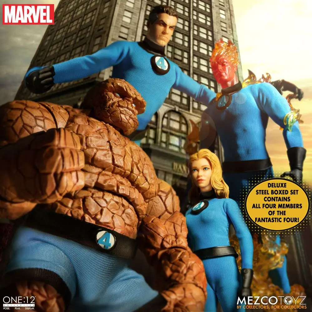 Marvel Akčné Figúrky 1/12 Fantastic Four Deluxe Steel Box Set 16 cm produktová fotografia