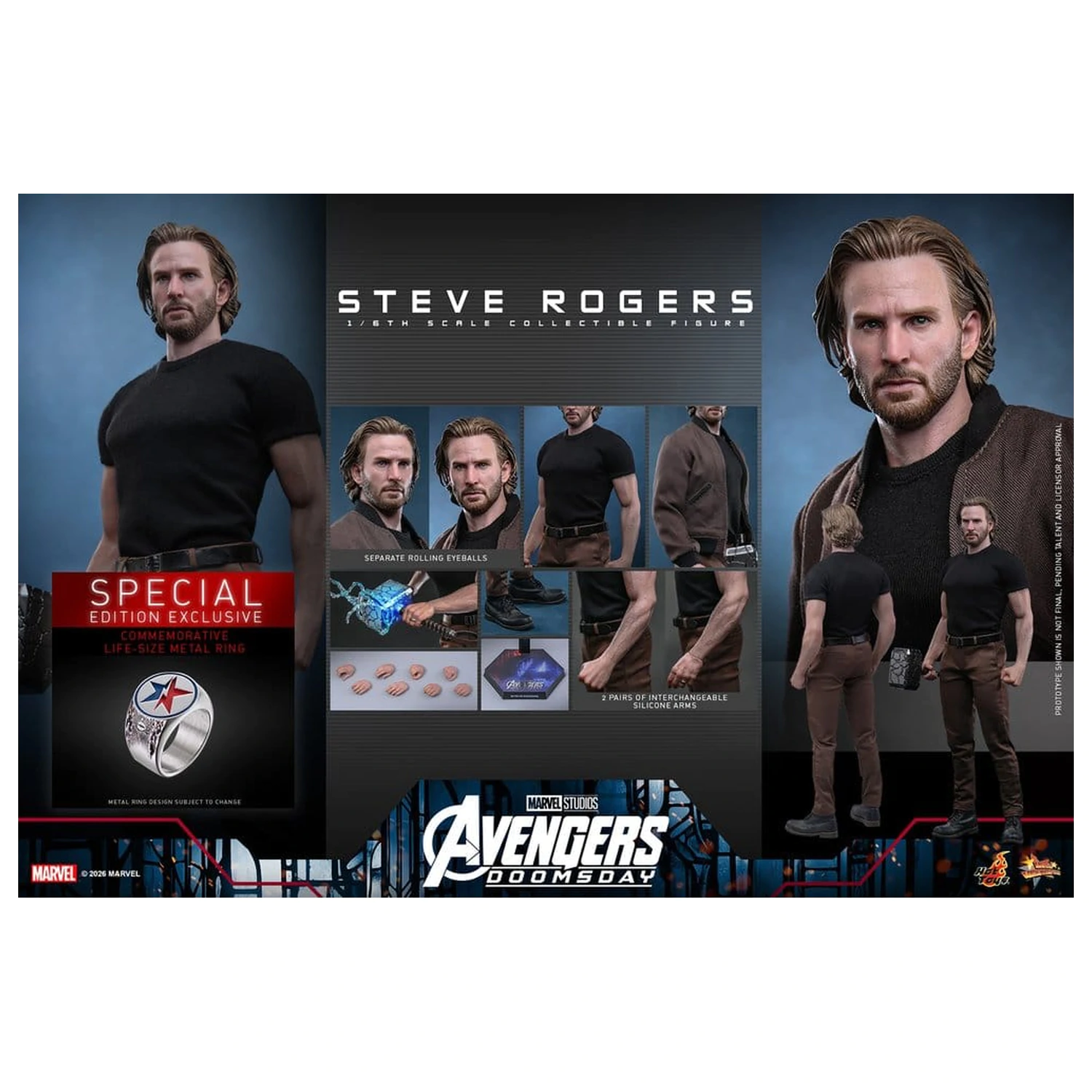Marvel Avengers: Doomsday Movie Masterpiece zberateľská figúrka 1/6 Steve Rogers (Deluxe Version) 31 cm produktová fotografia