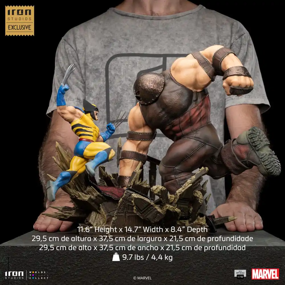 Marvel BDS Art Scale socha 1/10 Wolverine vs Juggernaut heo EU Exclusive 30 cm termékfotó