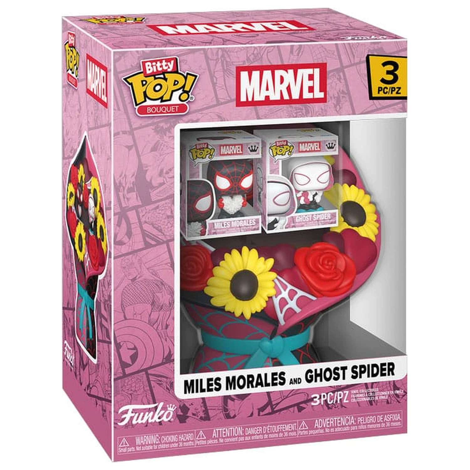 Marvel Bitty Funko POP! Kytica Vinylová figúrka 2-balenie Miles Morales & Ghost Spider (Valentine) produktová fotografia