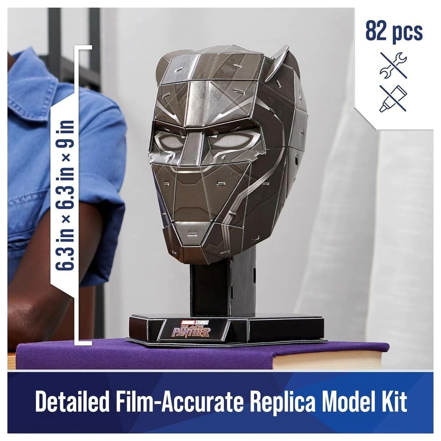 Marvel Black Panther busta 3D puzzle produktová fotografia