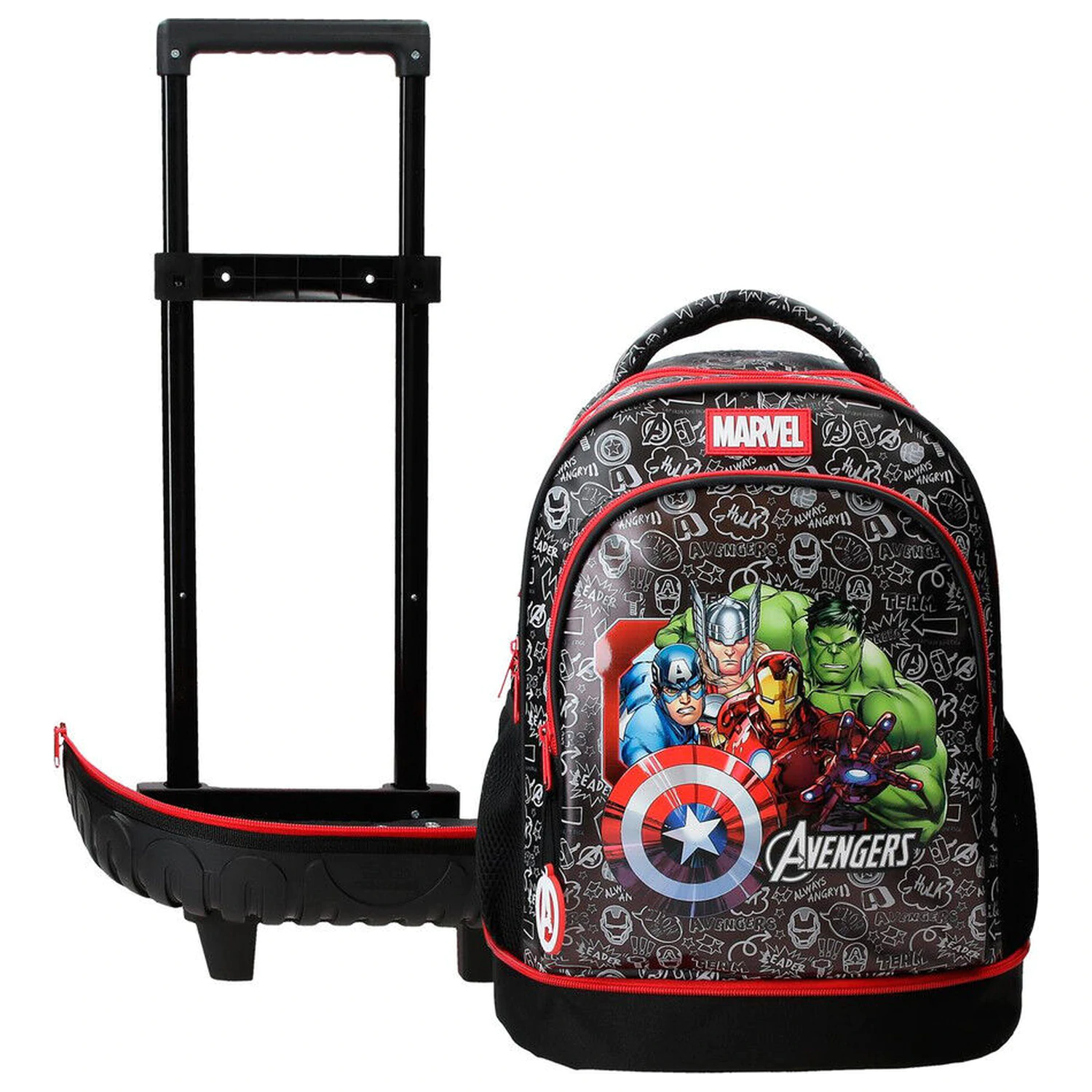 Marvel Avengers Team vysúvací kompaktný kufor na kolieskach 43 cm produktová fotografia