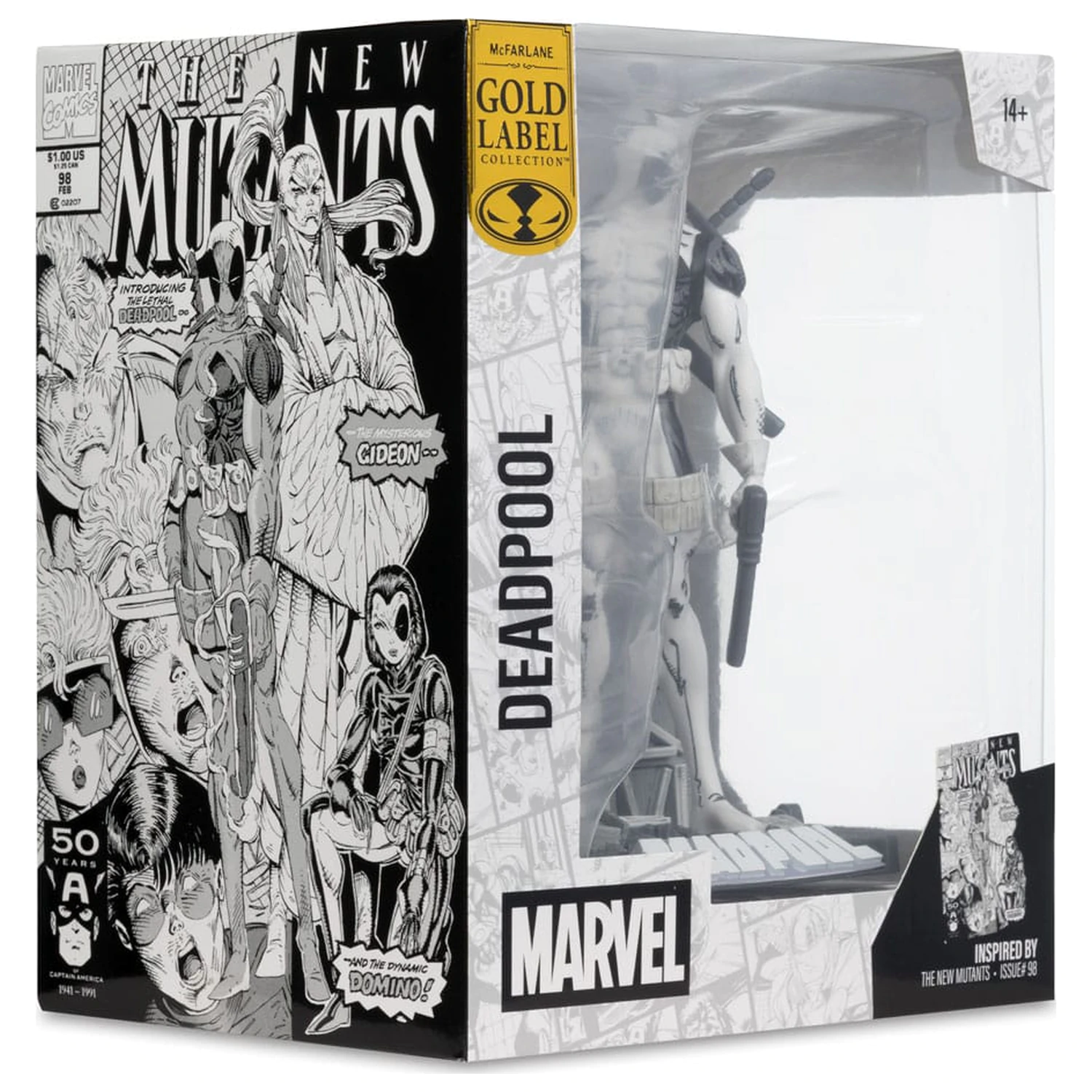 Marvel Collection PVC socha 1/10 Deadpool (The New Mutants #98) (Line Art) (Gold Label) 17 cm produktová fotografia