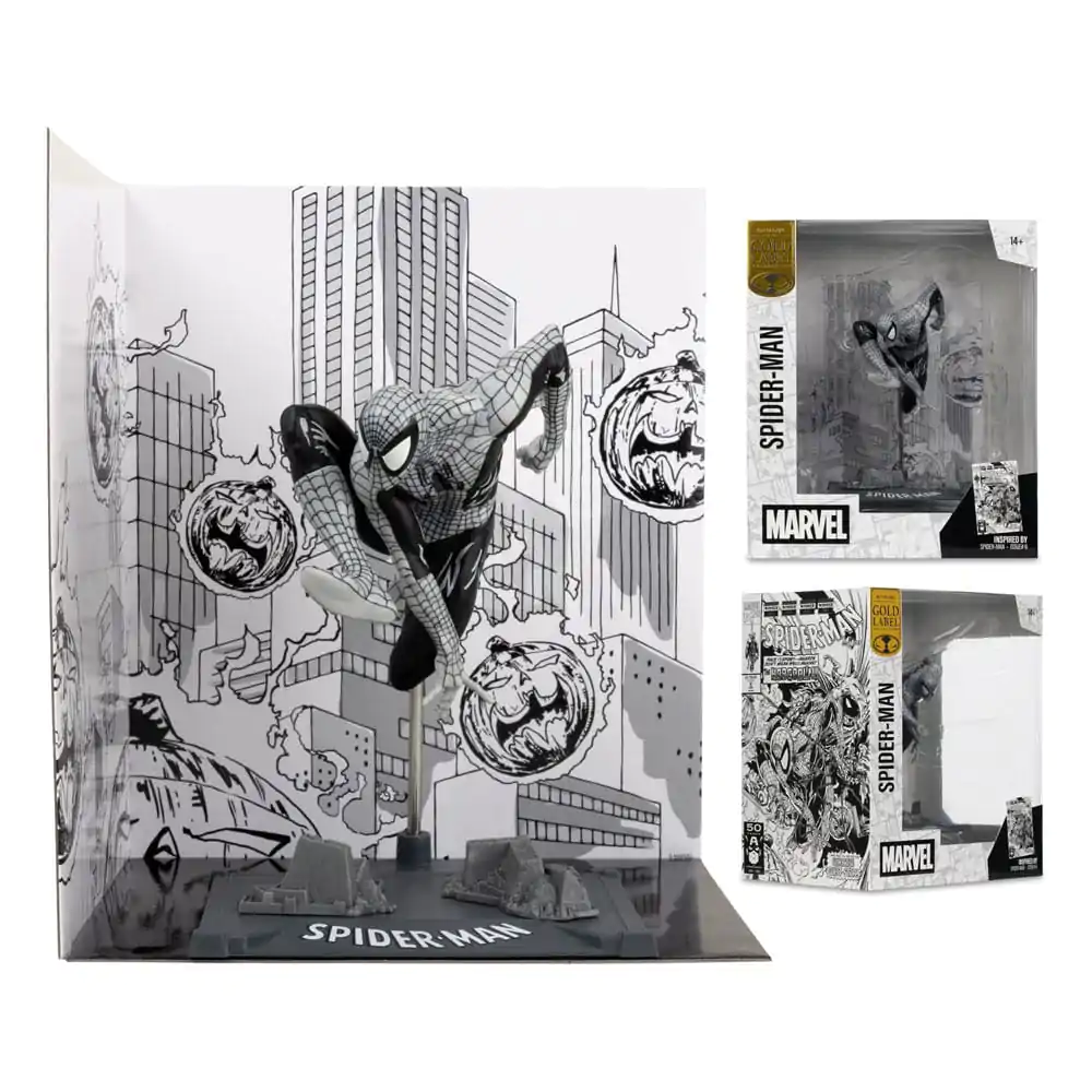 Marvel Collection PVC Socha 1/10 Spider-Man (Spider-Man #6)(Line Art)(Gold Label) 10 cm produktová fotografia