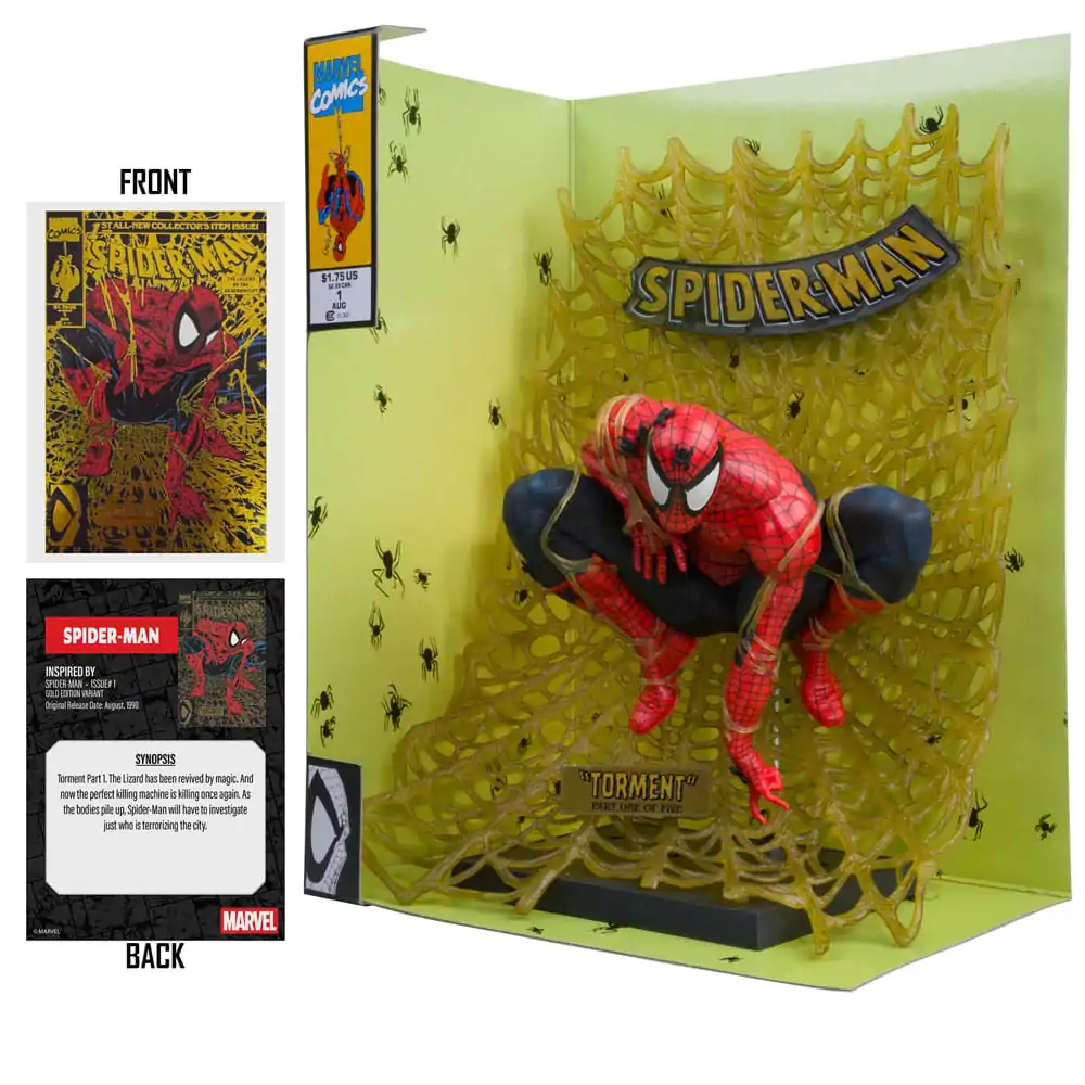 Marvel Collection PVC socha 1/6 Spider-Man (Spider-Man # 1) (Gold Edition) (Gold Label) 15 cm produktová fotografia