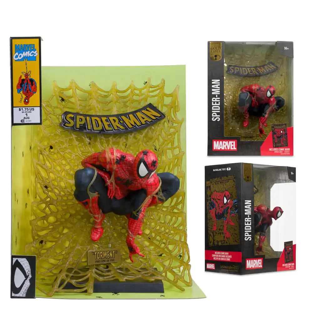 Marvel Collection PVC socha 1/6 Spider-Man (Spider-Man # 1) (Gold Edition) (Gold Label) 15 cm produktová fotografia