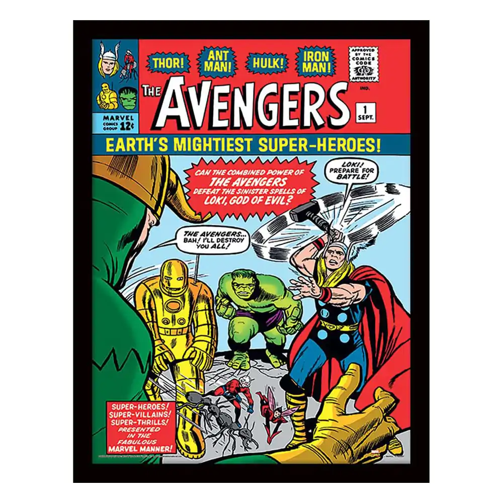 Zarámovaný plagát Marvel Collector Print Avengers vs. Loki Comic produktová fotografia