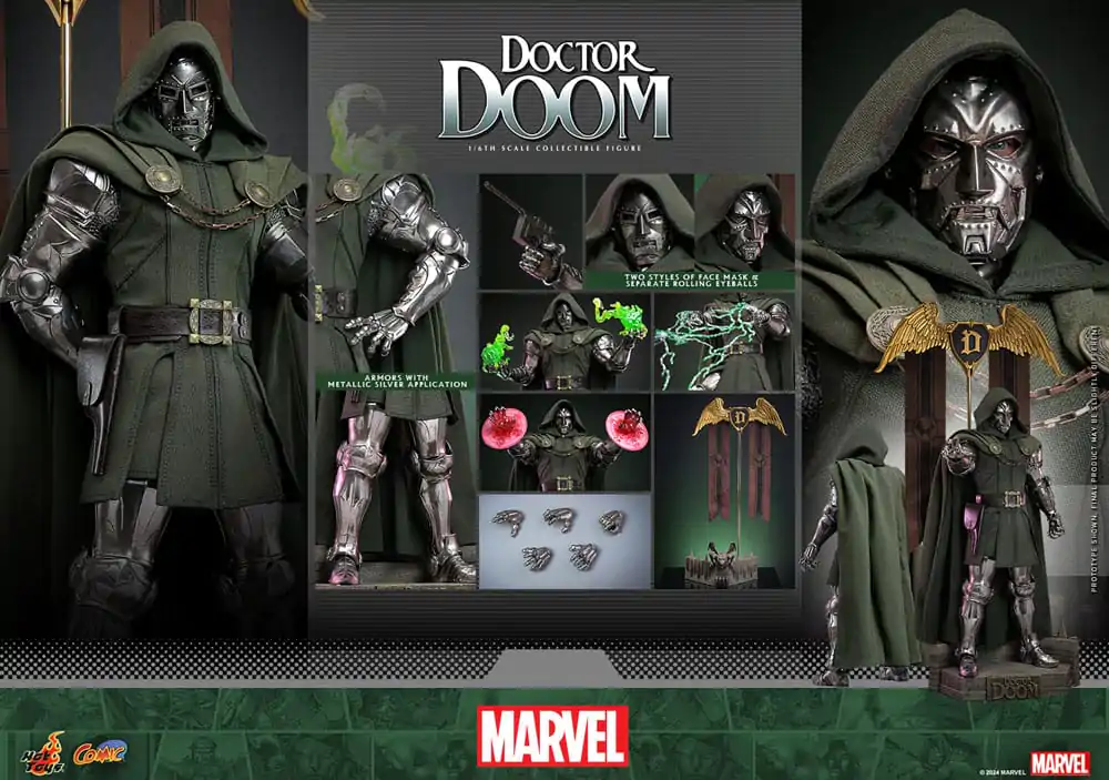 Marvel Comic Masterpiece akčná figúrka 1/6 Doctor Doom 33 cm termékfotó