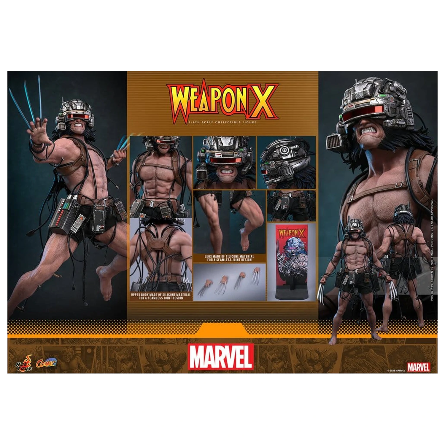 Marvel Comic Masterpiece akčná figúrka 1/6 Weapon X 31 cm produktová fotografia
