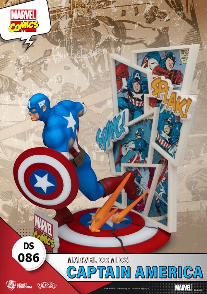 Marvel Comics D-Stage PVC Dioráma Captain America 16 cm produktová fotografia
