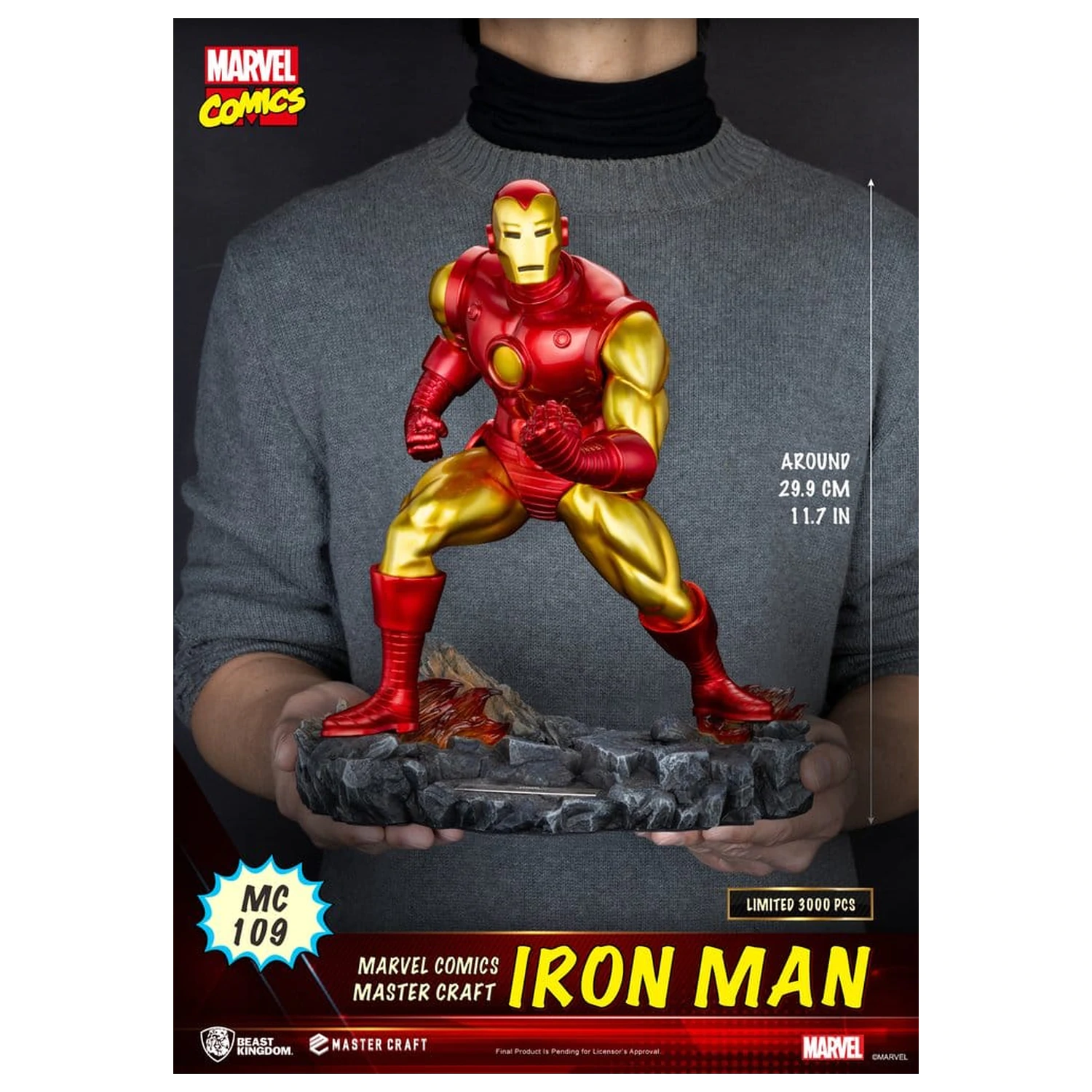 Marvel Comics Master Craft socha Iron Man 29 cm produktová fotografia