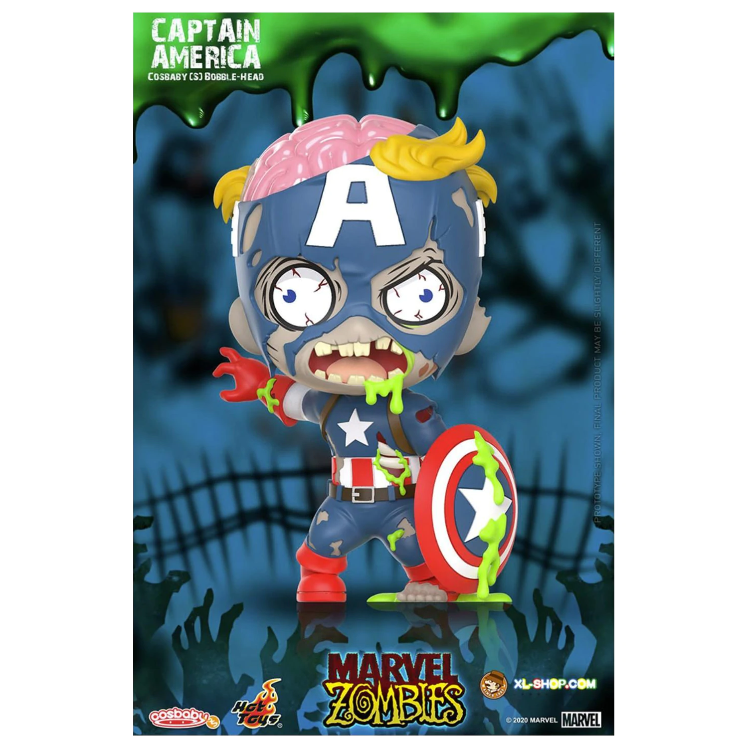 Marvel Cosbaby Wave 1 Captain America Zombie produktová fotografia