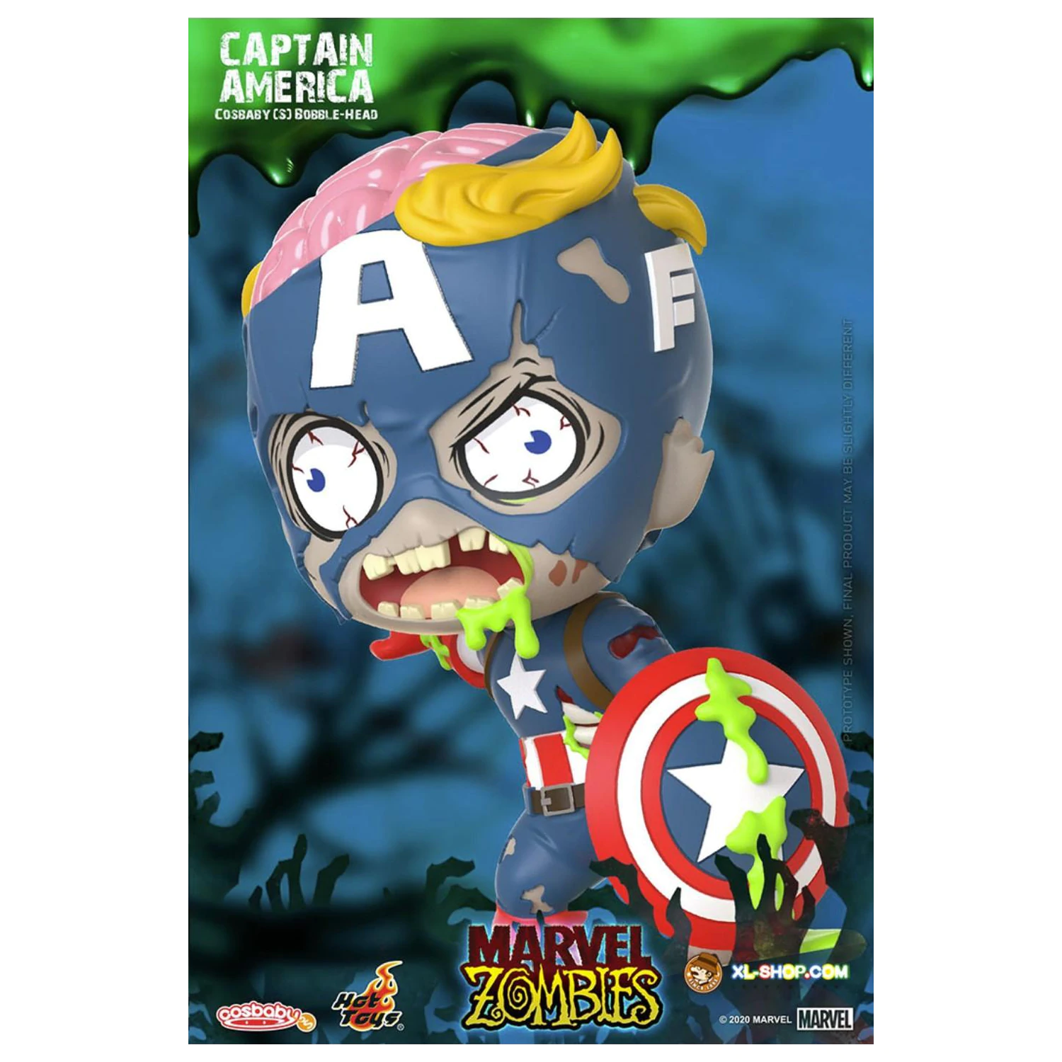 Marvel Cosbaby Wave 1 Captain America Zombie produktová fotografia