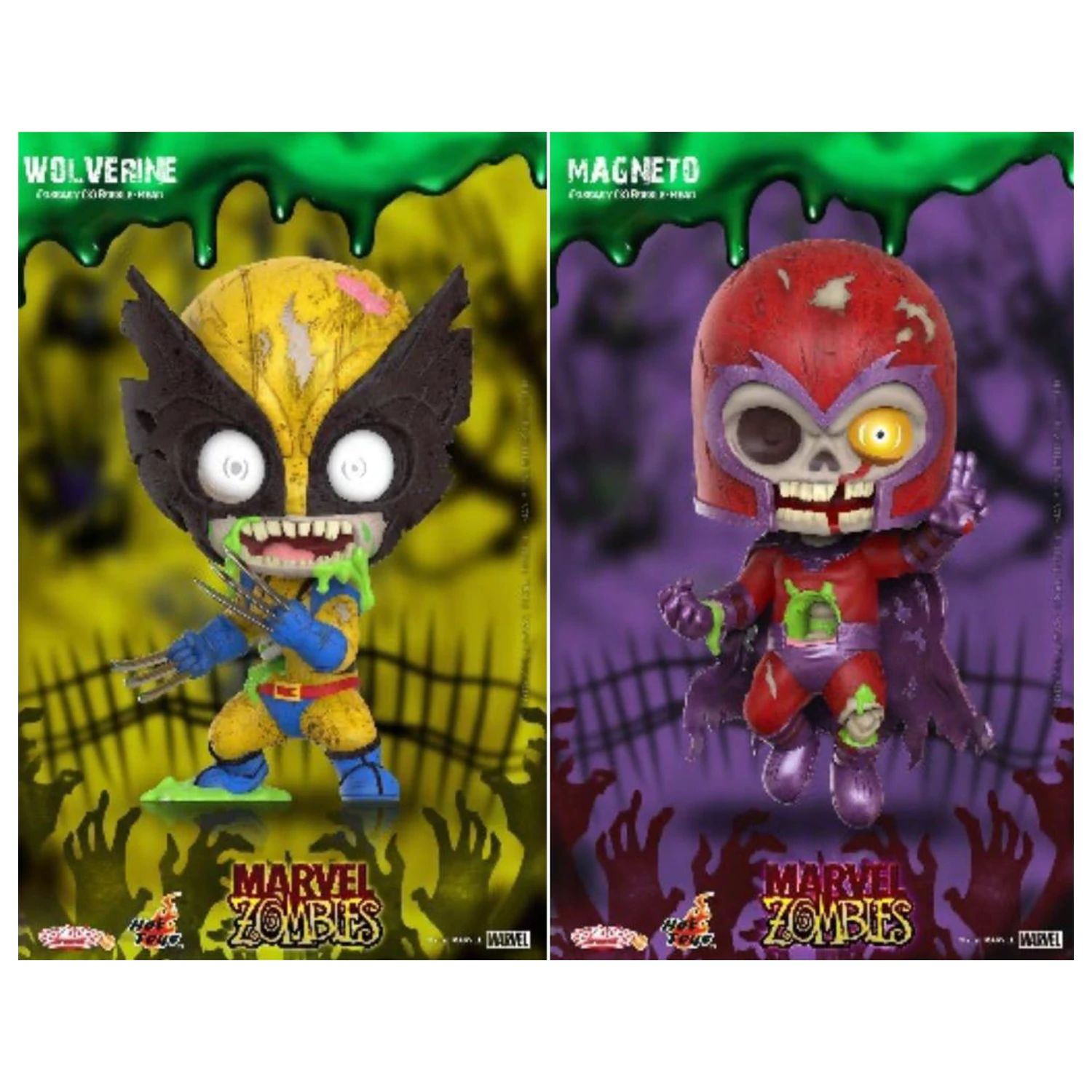 Marvel Cosbaby Wave 1 Wolverine & Magneto Zombies Set produktová fotografia