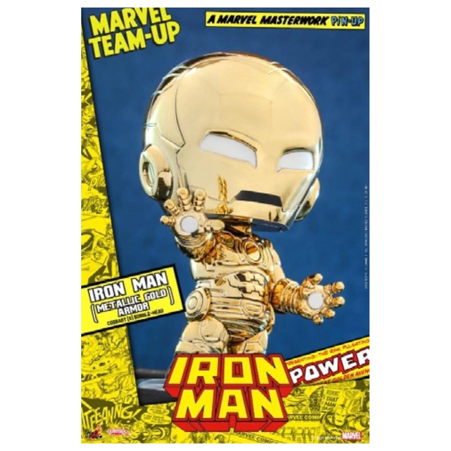 Marvel Cosbaby Wave 2 Iron Man Metallic Gold Armor produktová fotografia