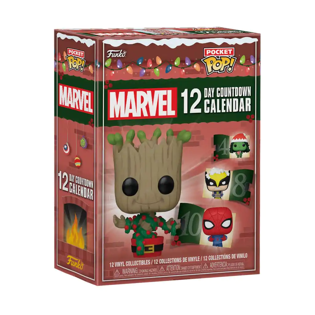 Marvel odpočítavací vreckový Funko POP! adventný kalendár Marvel 12-dňový termékfotó