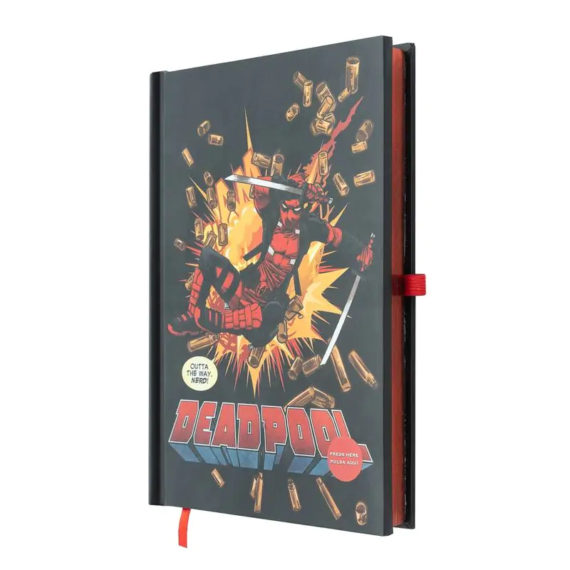 Marvel Deadpool A5 premium LED zápisník produktová fotografia