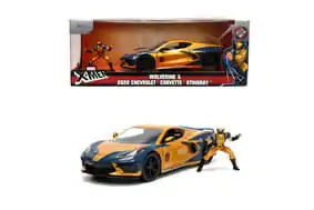 Marvel Diecast Model 1/24 Chevy Corvette X-Men Wolverine – odlievaný model produktová fotografia