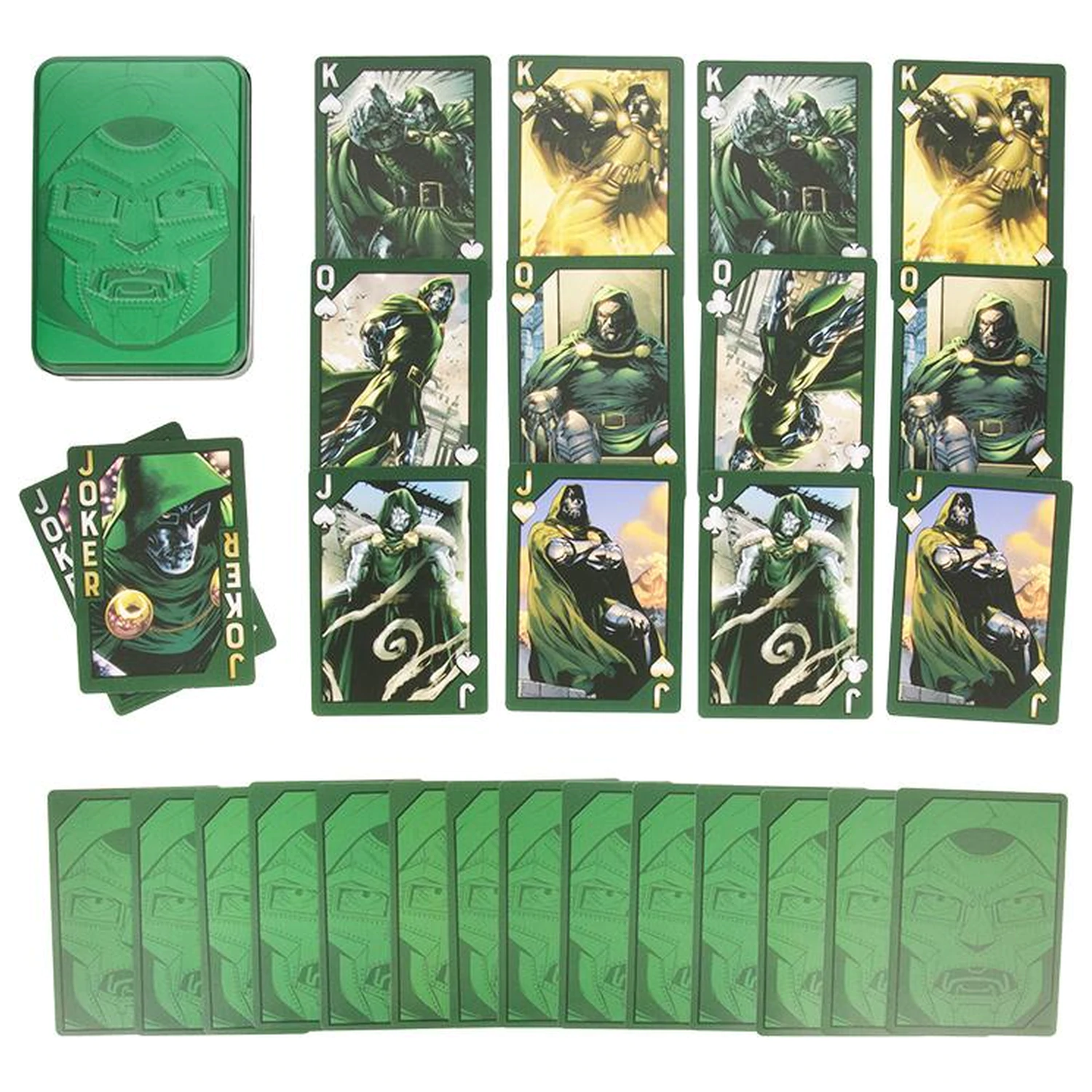 Marvel Doctor Doom hracie karty v plechovke produktová fotografia