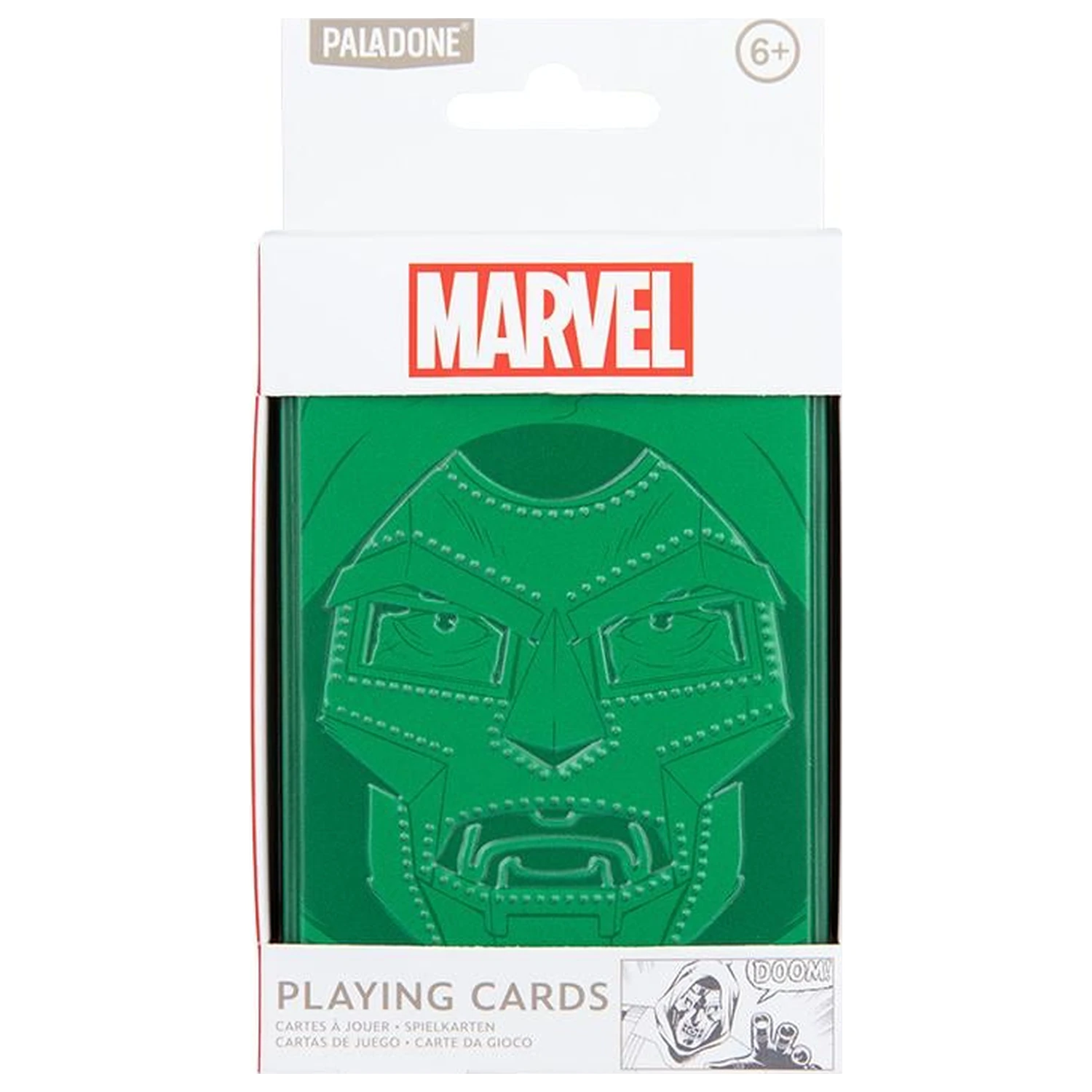 Marvel Doctor Doom hracie karty v plechovke produktová fotografia