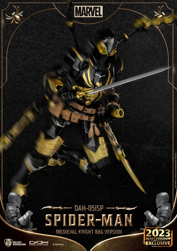Marvel Dynamic 8ction Heroes Akčná Figúrka 1/9 Medieval Knight Spider-Man B&G Version 21 cm produktová fotografia