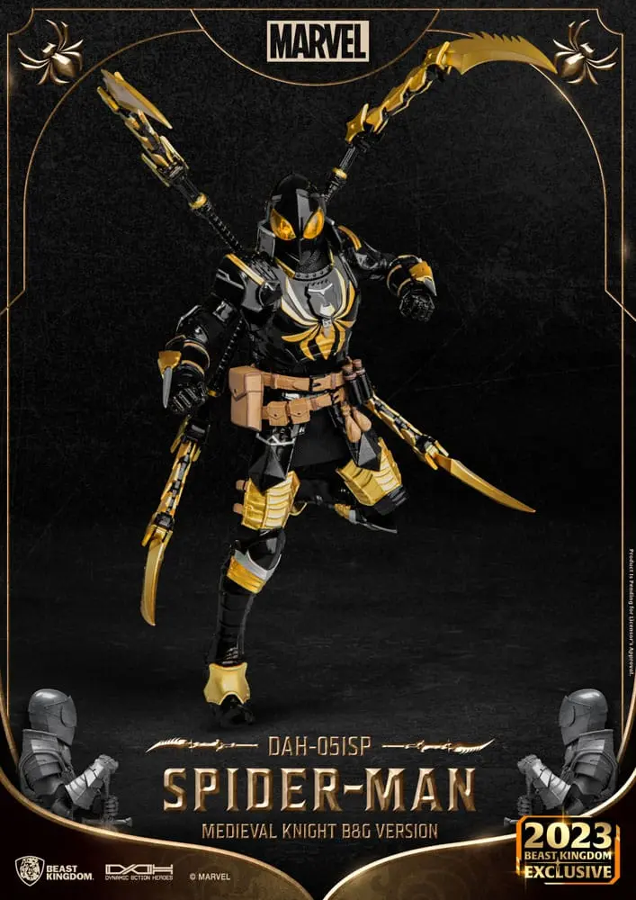 Marvel Dynamic 8ction Heroes Akčná Figúrka 1/9 Medieval Knight Spider-Man B&G Version 21 cm produktová fotografia