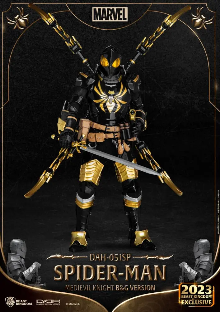 Marvel Dynamic 8ction Heroes Akčná Figúrka 1/9 Medieval Knight Spider-Man B&G Version 21 cm produktová fotografia