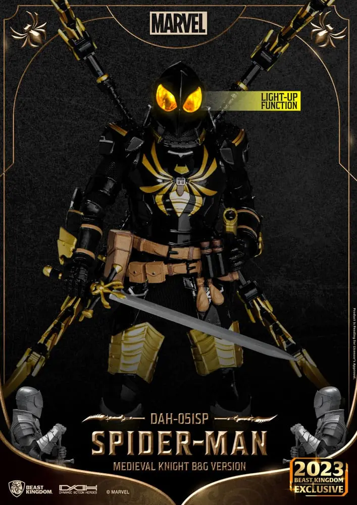 Marvel Dynamic 8ction Heroes Akčná Figúrka 1/9 Medieval Knight Spider-Man B&G Version 21 cm produktová fotografia