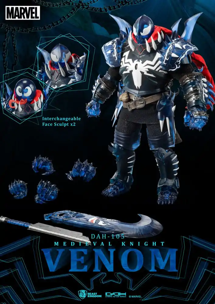 Marvel Dynamic 8ction Heroes Akčná figúrka 1/9 Medieval Knight Venom 23 cm termékfotó