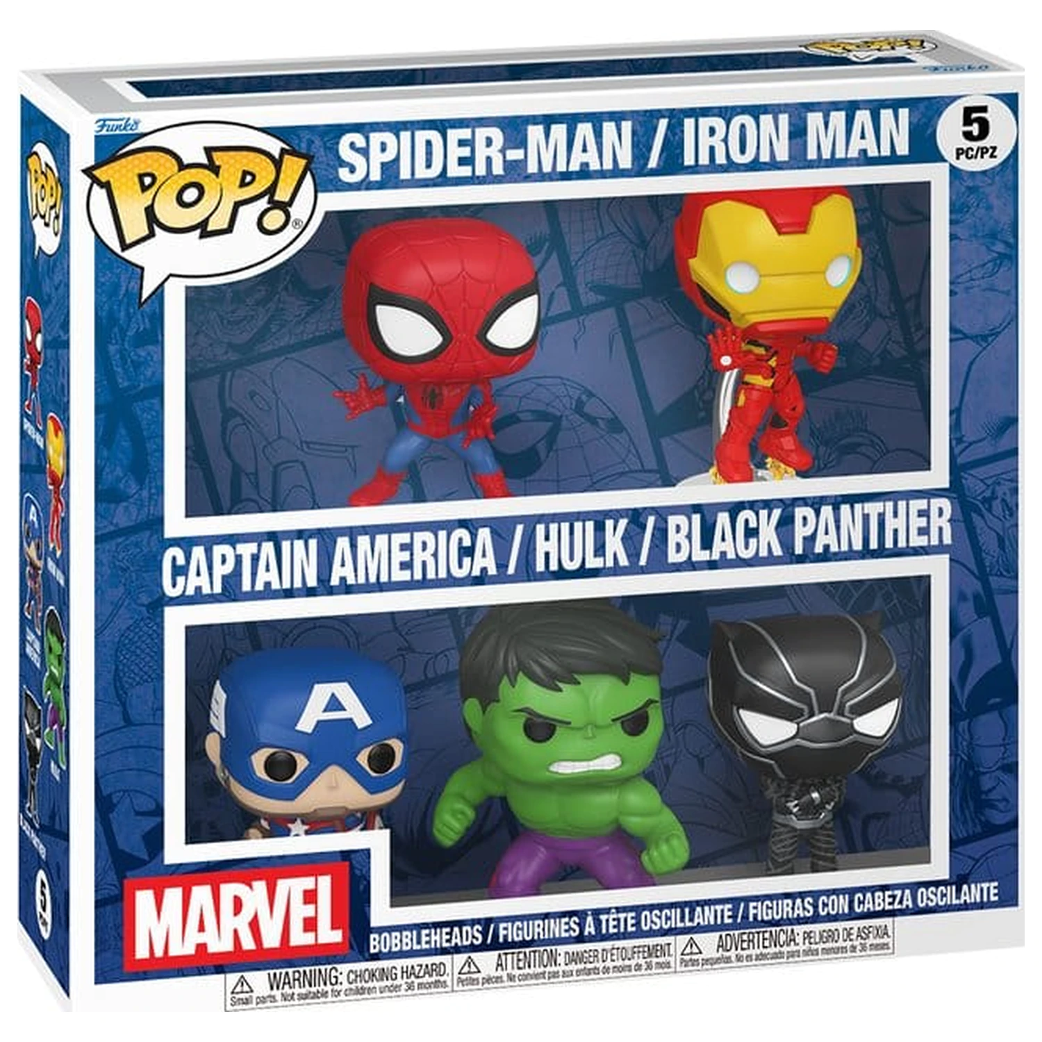 Marvel Funko POP! Vinylová figúrka 5-balenie Sada 9 cm produktová fotografia