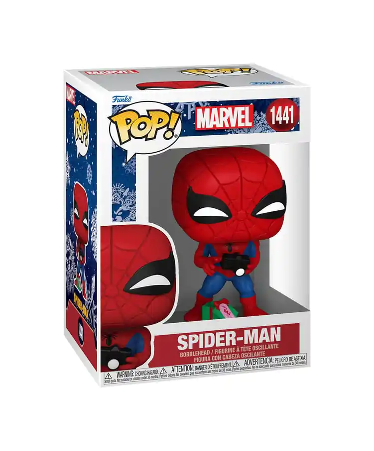 Marvel Funko POP! Vinyl Figúrka Holiday Spiderman w/Open gift 9 cm termékfotó