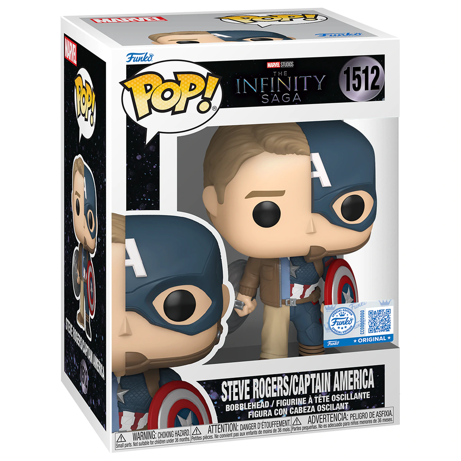 Marvel Funko POP! vinylová figúrka Split- Cap/Steve Exkluzívna 9 cm produktová fotografia