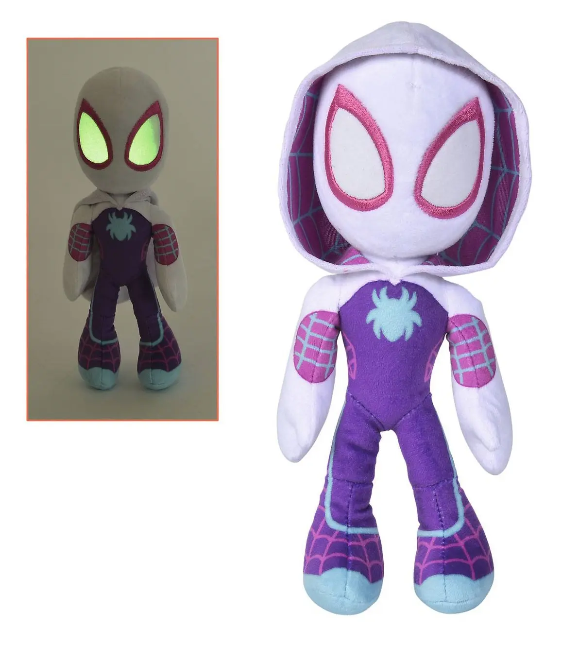 Marvel plyšová figúrka Ghost Spider oči svietiace v tme 25 cm termékfotó