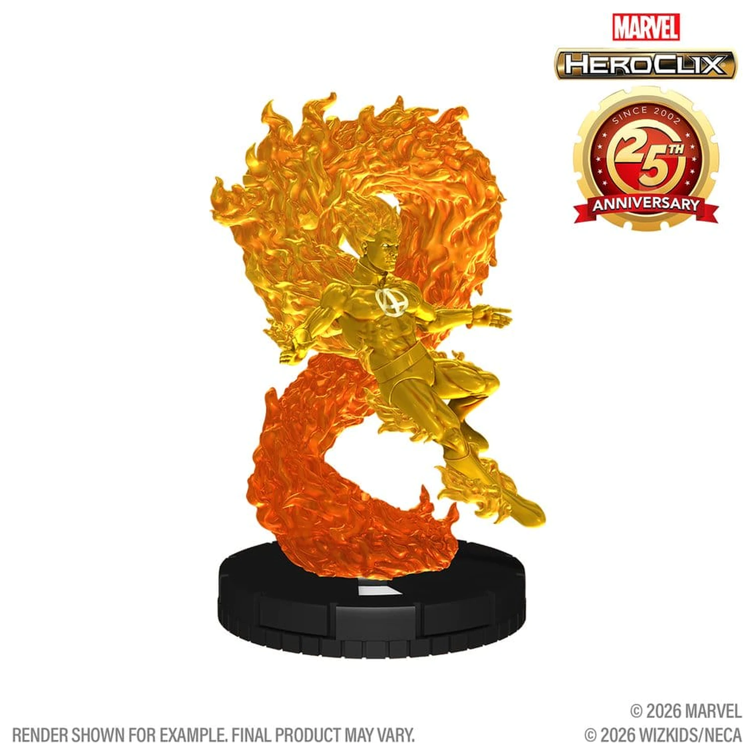 Marvel HeroClix: 25th Anniversary Figúrka Human Torch 5 cm produktová fotografia