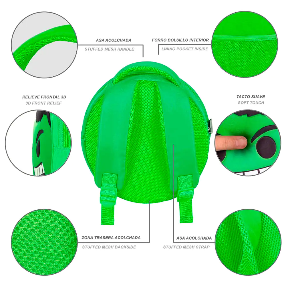 Marvel Hulk Emoji 3D ruksak 22 cm produktová fotografia