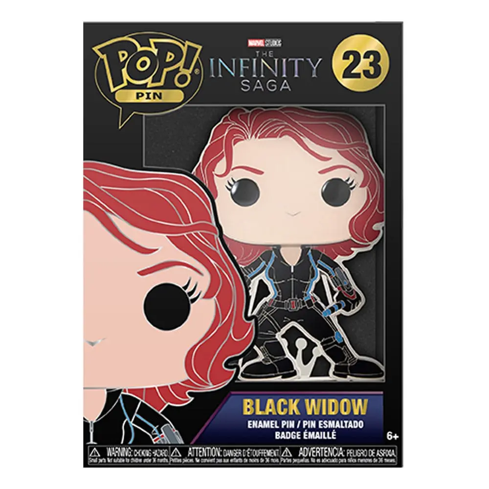 Marvel Infinity Saga POP! Smaltovaná pripínacia placka Black Widow 10 cm produktová fotografia