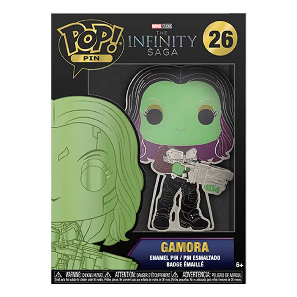 Marvel Infinity Saga POP! Smaltovaná pripínacia placka Gamora 10 cm produktová fotografia