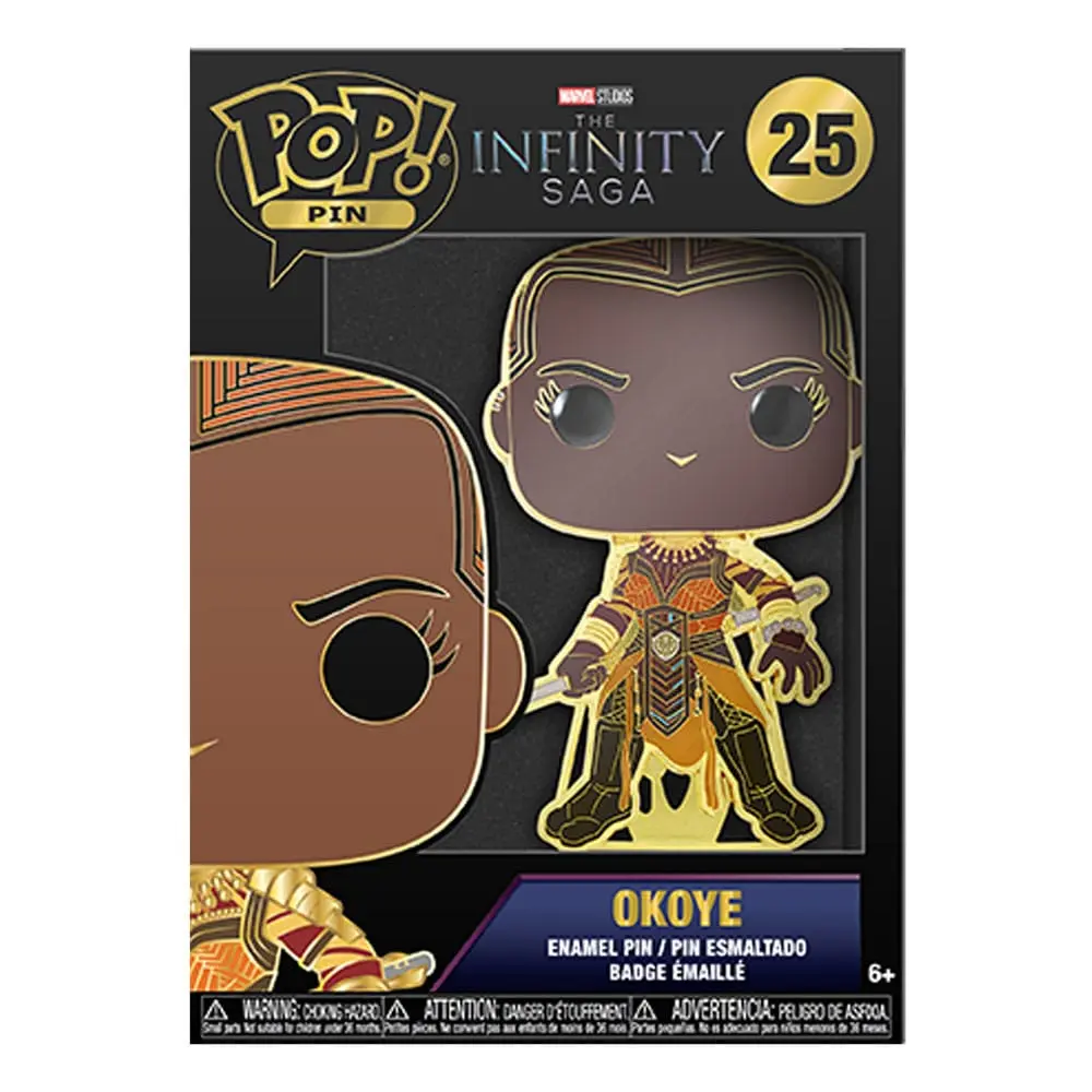 Marvel Infinity Saga POP! Smaltovaný odznak Okoye 10 cm produktová fotografia